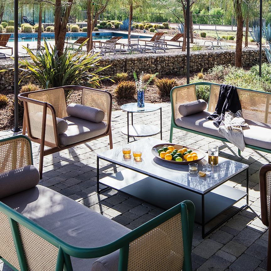 Cane Sofa and lounge chair