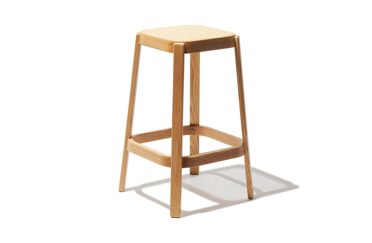 Cane Counter Stool Natural