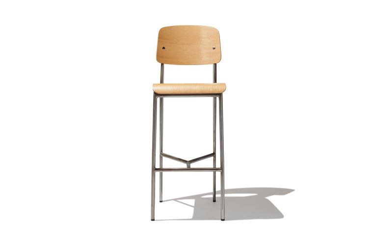 Jean Oak on Gunmetal Bar Stool